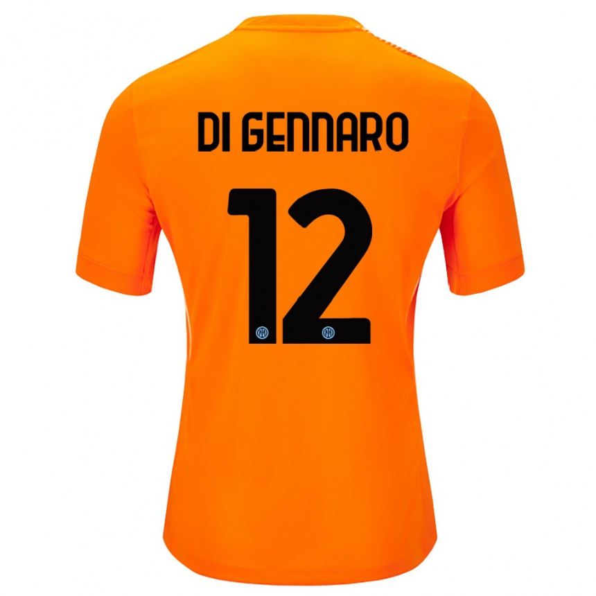 ילדים כדורגל רפאלה די ג'נארו #12 כתום בהיר שחור חולצת שוער 2025/26