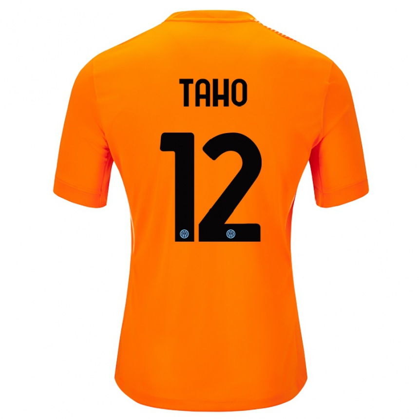 ילדים כדורגל אליין טאהו #12 כתום בהיר שחור חולצת שוער 2025/26