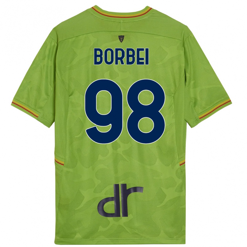 ילדים כדורגל אלכסנדרו גבריאל בורביי #98 ירוק יער שחור חולצת שוער 2025/26