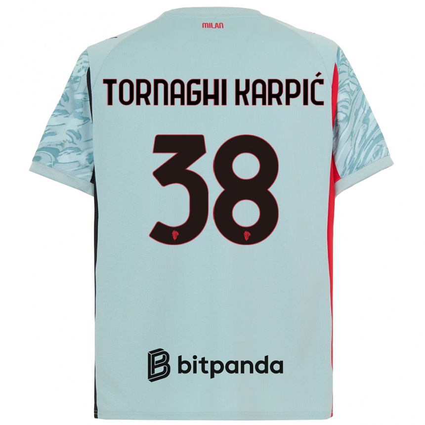 ילדים כדורגל Lavinia Tornaghi Karpić #38 כחול בהיר אדום חולצת שוער 2025/26