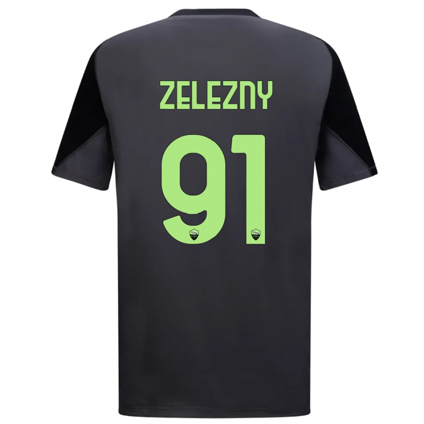 ילדים כדורגל הדוסלאו דומיניק ז׳לזני #91 שחור ירוק בהיר חולצת שוער 2025/26