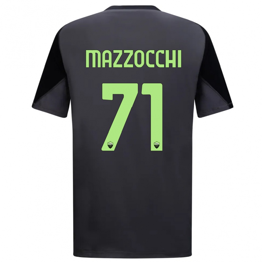 ילדים כדורגל ג'וליה מאצוקי #71 שחור ירוק בהיר חולצת שוער 2025/26