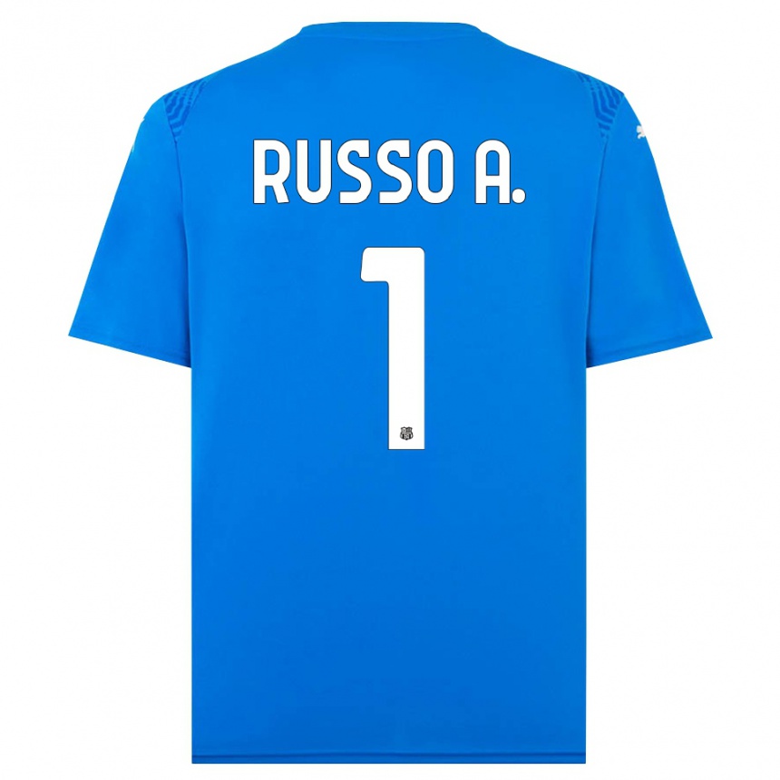 ילדים כדורגל אלסנדרו רוסו #1 כחול לבן חולצת שוער 2025/26
