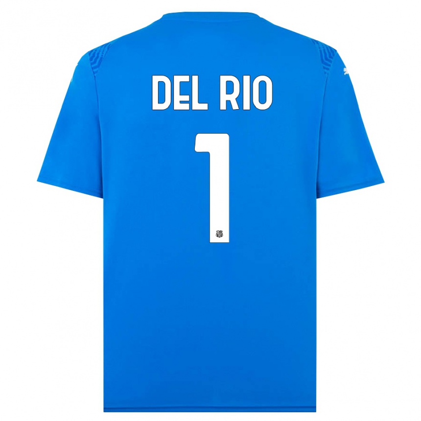 ילדים כדורגל Davide Del Rio #1 כחול לבן חולצת שוער 2025/26