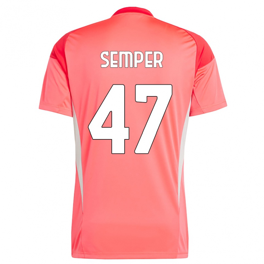 ילדים כדורגל אדריאן שמפר #47 לבן אדום חולצת שוער 2025/26