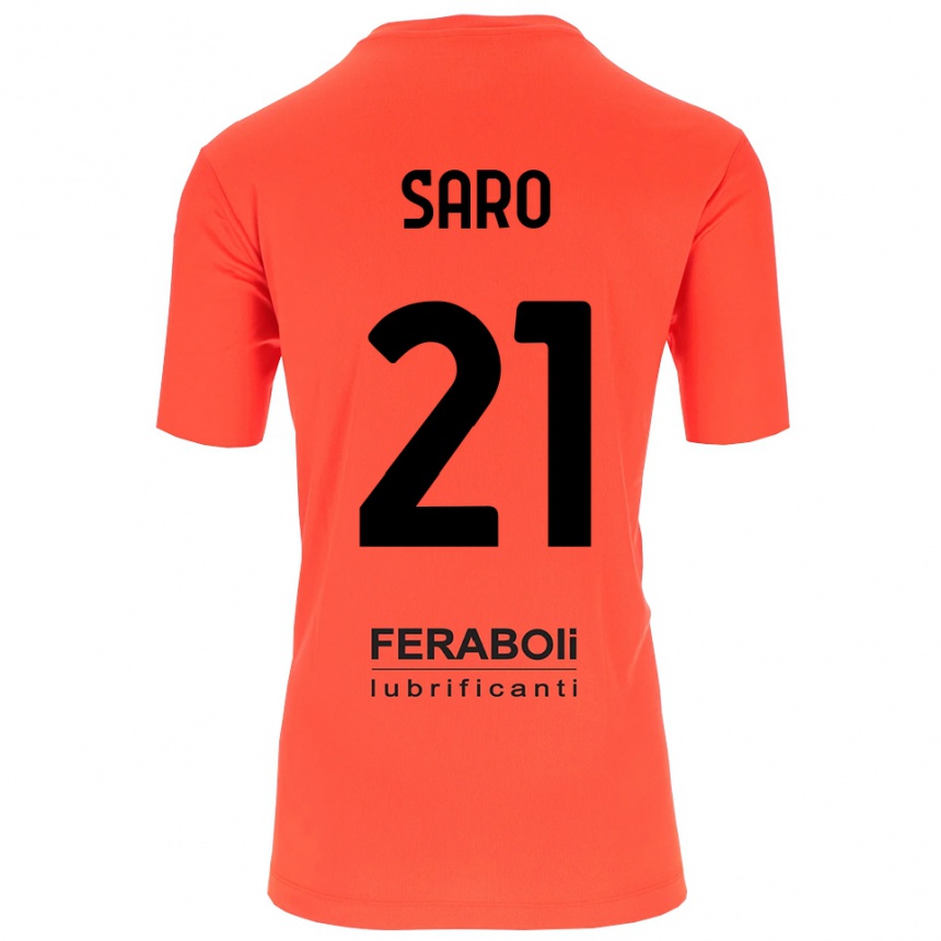 ילדים כדורגל ג'אנלוקה סארו #21 שחור אדום כתום חולצת שוער 2025/26