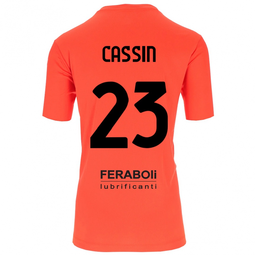 ילדים כדורגל Marco Cassin #23 שחור אדום כתום חולצת שוער 2025/26