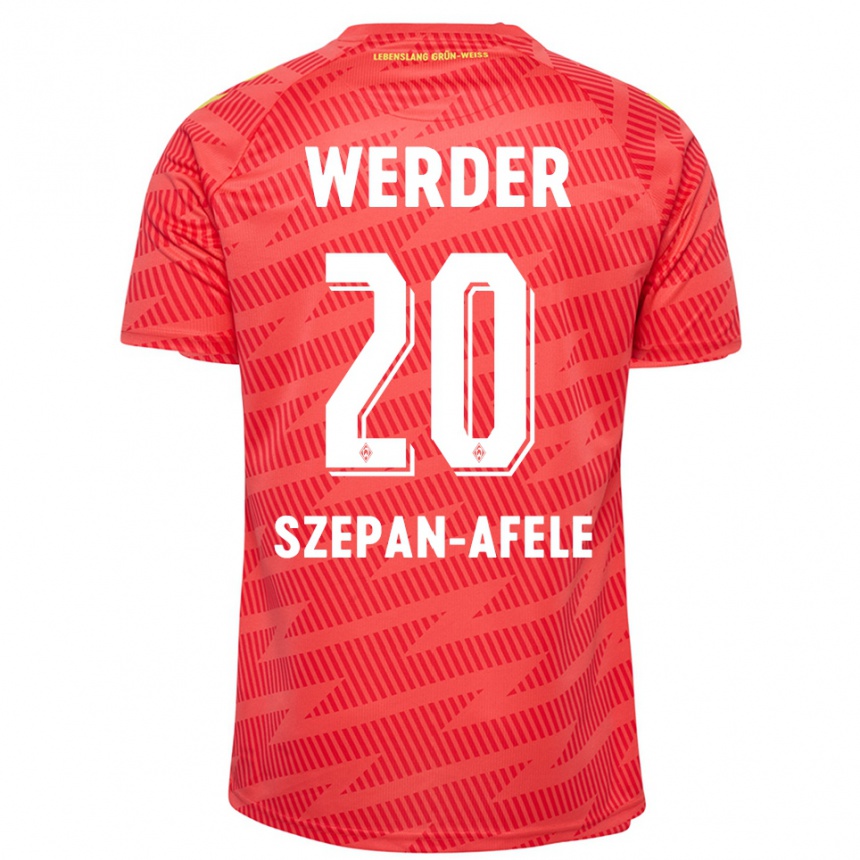 ילדים כדורגל Gianni Szepan-Afele #20 צהוב אדום חולצת שוער 2025/26