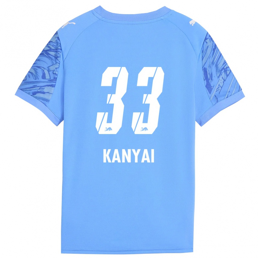 ילדים כדורגל János Kányai #33 כחול מלכותי אדום חולצת שוער 2025/26