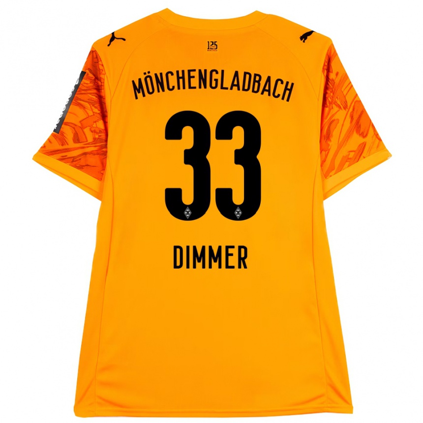 ילדים כדורגל פלוריאן דימר #33 שחור צהוב כתום חולצת שוער 2025/26