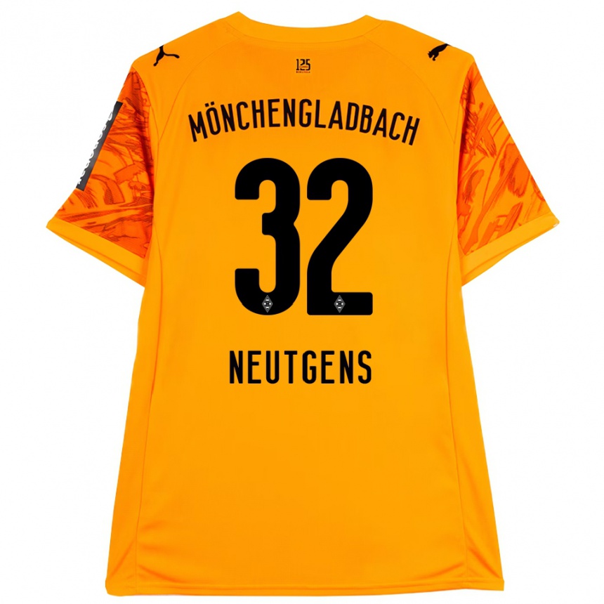 ילדים כדורגל מקסימיליאן נויטגנס #32 שחור צהוב כתום חולצת שוער 2025/26