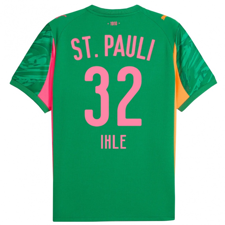ילדים כדורגל פרידריק איהלה #32 ורוד כתום ירוק חולצת שוער 2025/26
