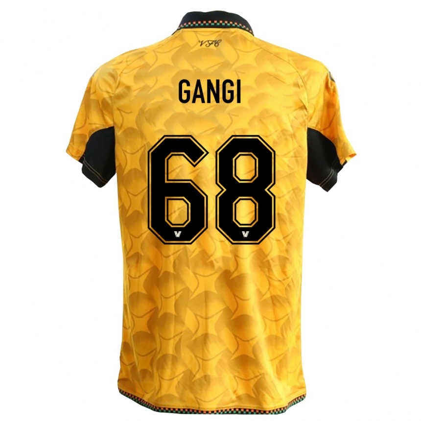 ילדים כדורגל Chiara Gangi #68 שחור צהוב חולצת שוער 2025/26