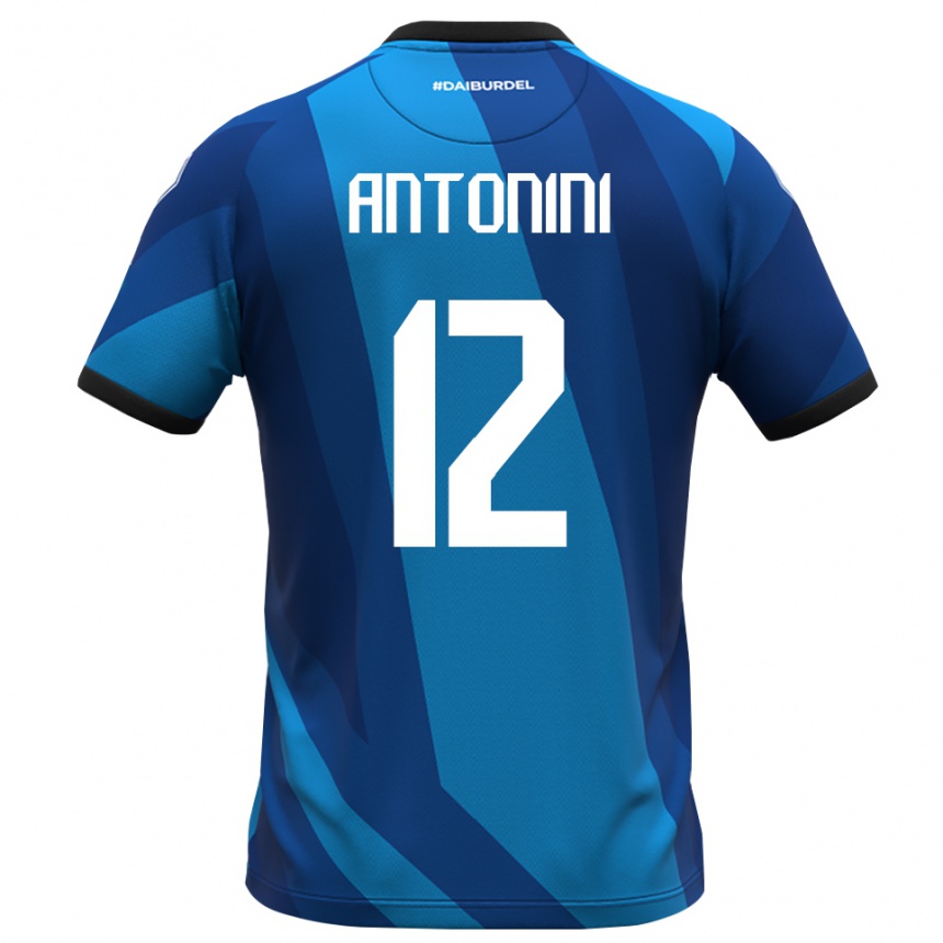 ילדים כדורגל Francesco Antonini #12 כחול רויאל כתום חולצת שוער 2025/26