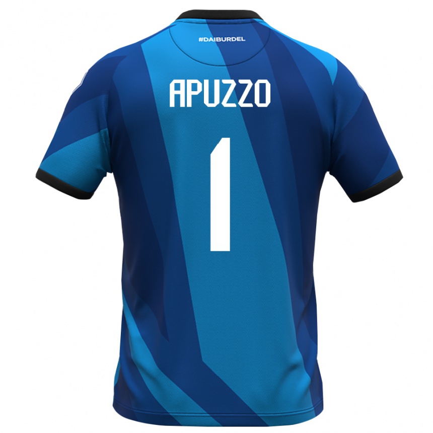 ילדים כדורגל Davide Apuzzo #1 כחול רויאל כתום חולצת שוער 2025/26