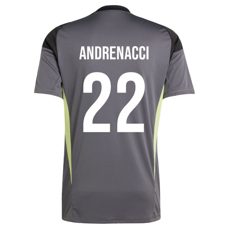 ילדים כדורגל לורנצו אנדרנצ'י #22 אפור עמום חולצת שוער 2025/26