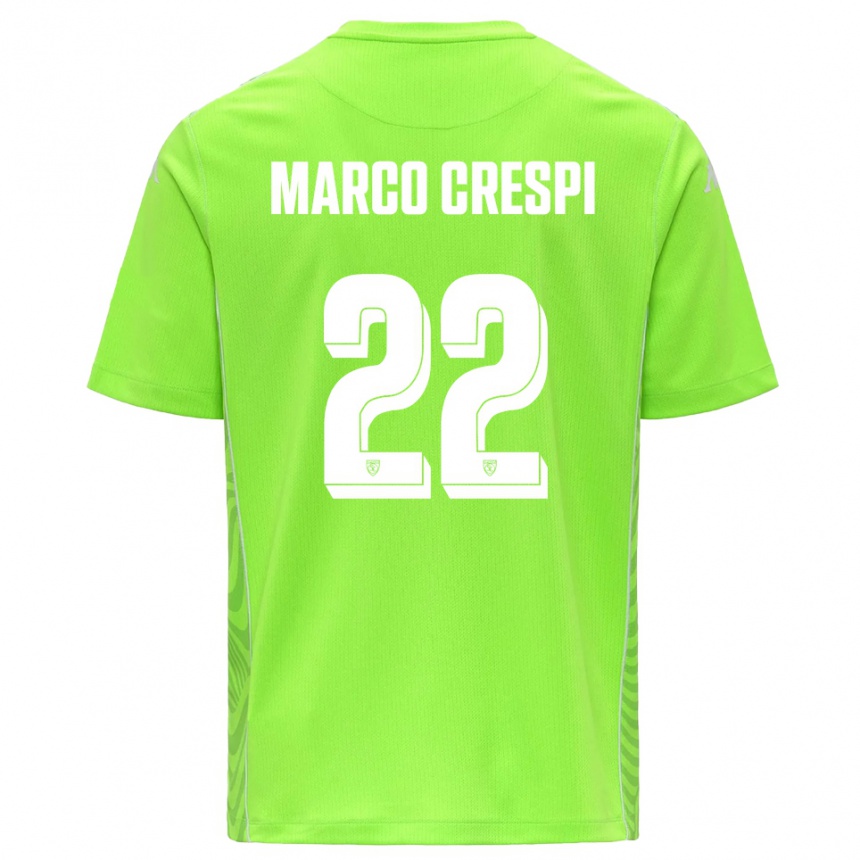 ילדים כדורגל ז׳יאן מרקו קרספי #22 לבן ירוק דשא חולצת שוער 2025/26