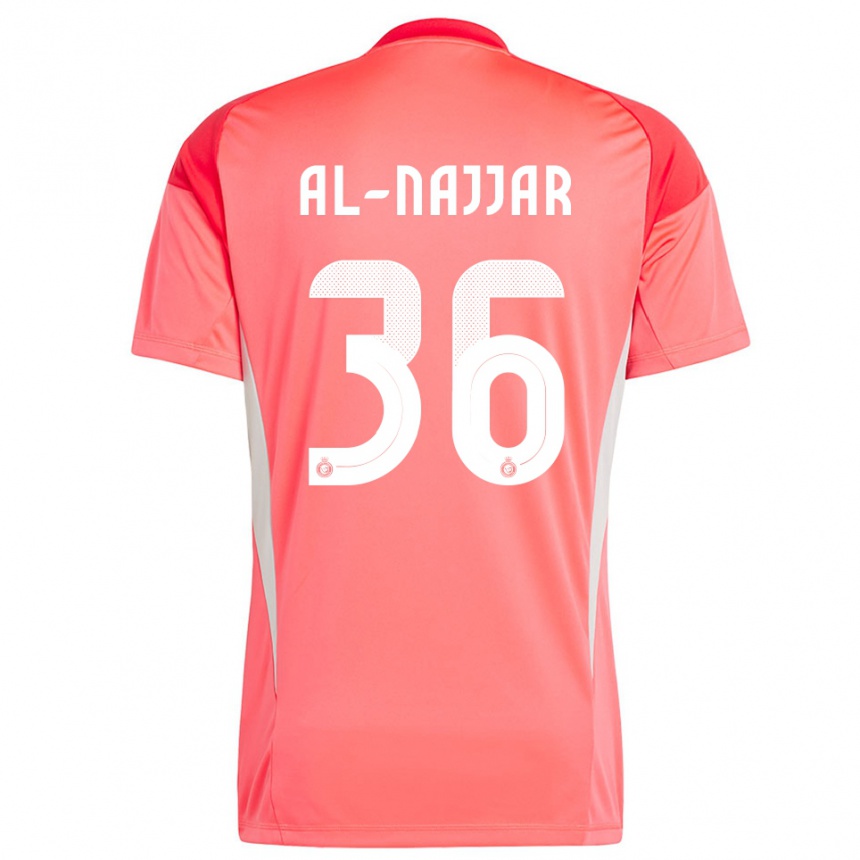 ילדים כדורגל רחד אל-נג׳אר #36 לבן צהוב כתום חולצת שוער 2025/26