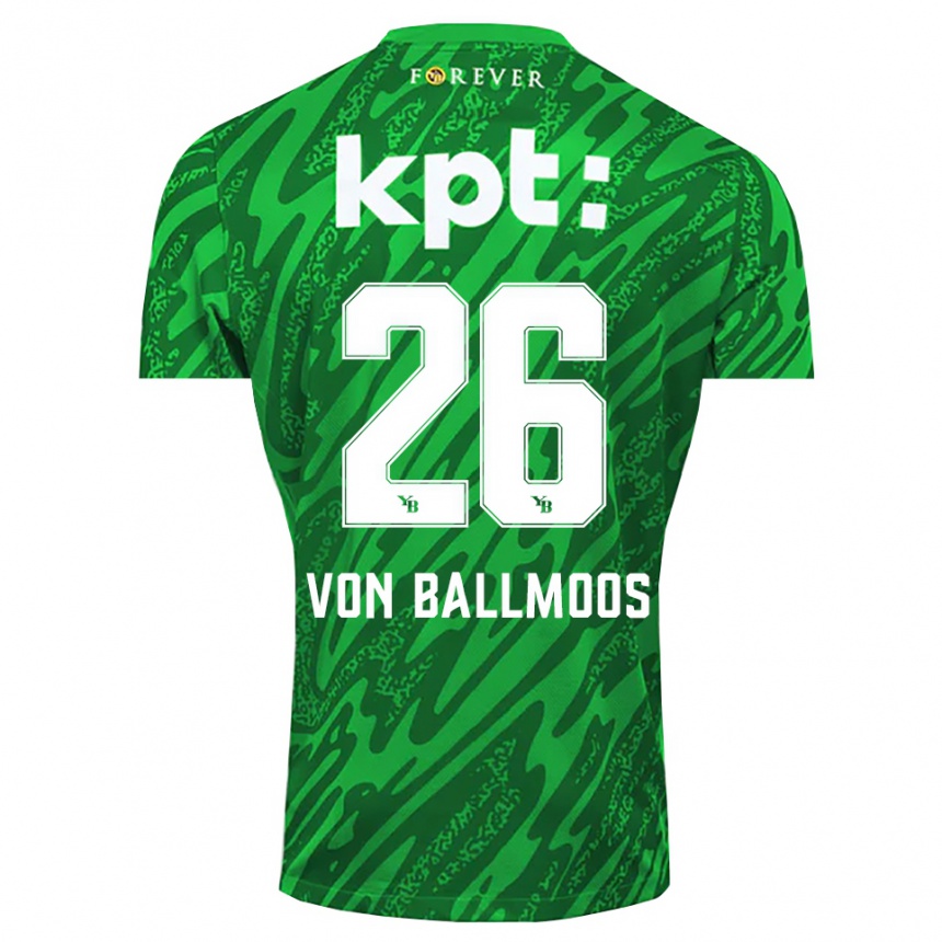 ילדים כדורגל דויד פון באלמוס #26 לבן ירוק חולצת שוער 2025/26