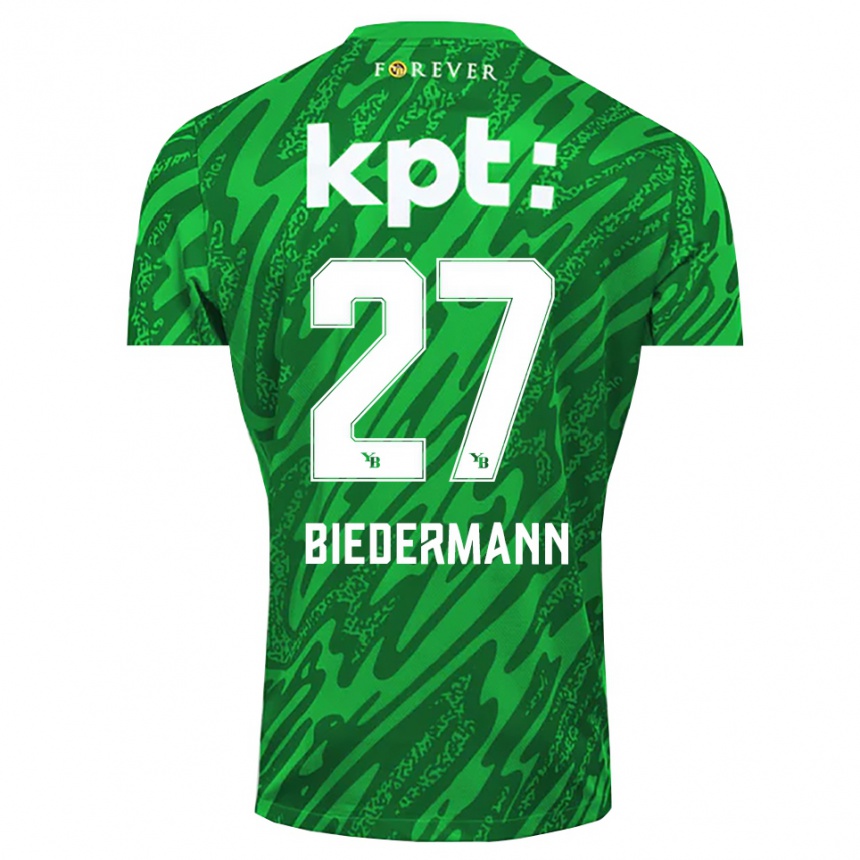 ילדים כדורגל תמרה בידרמן #27 לבן ירוק חולצת שוער 2025/26