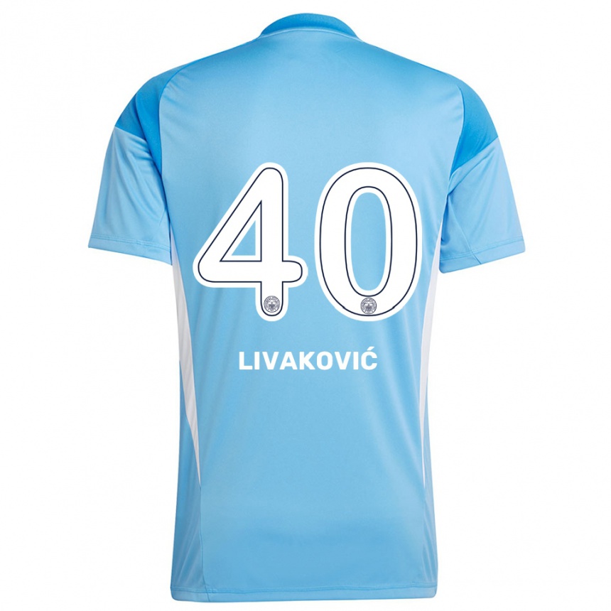 ילדים כדורגל דומיניק ליבאקוביץ' #40 לבן כחול רויאל חולצת שוער 2025/26
