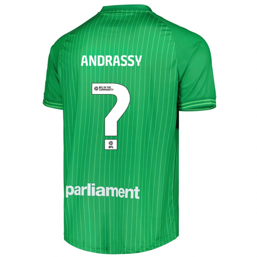 ילדים כדורגל Oliver Andrassy #0 ירוק ליים חולצת שוער 2025/26