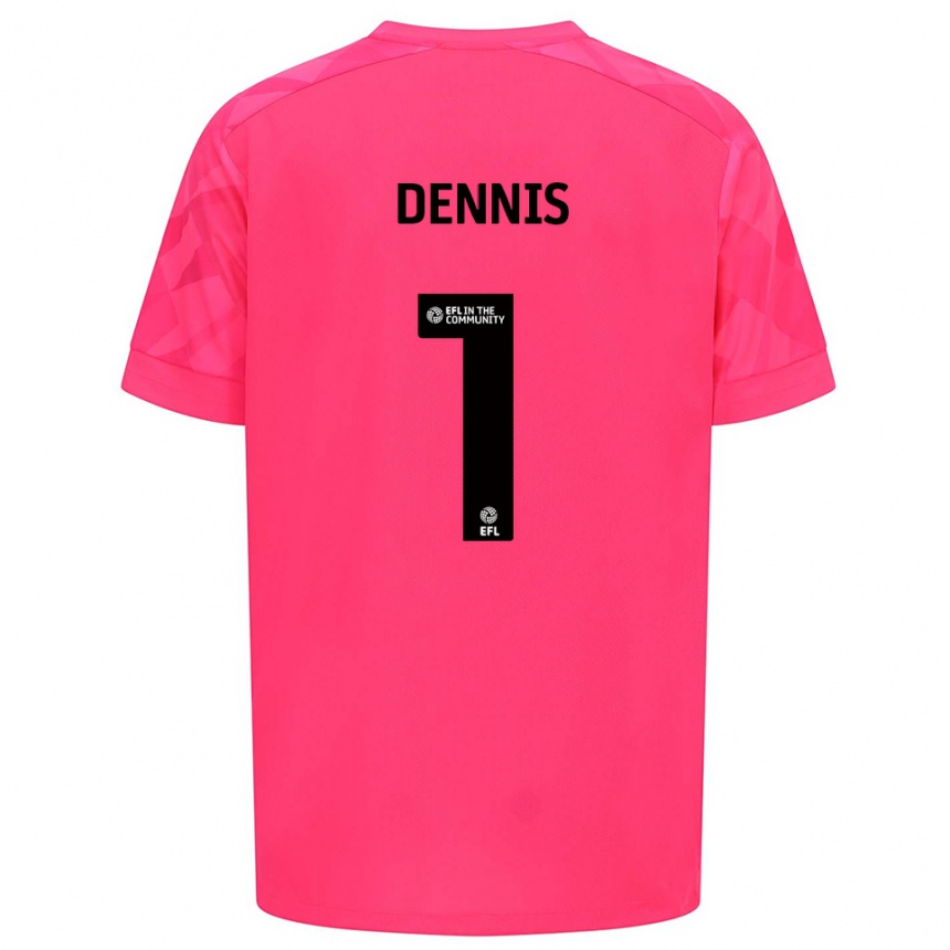 ילדים כדורגל ג'ייק דניס #1 ורוד רוז חולצת שוער 2025/26