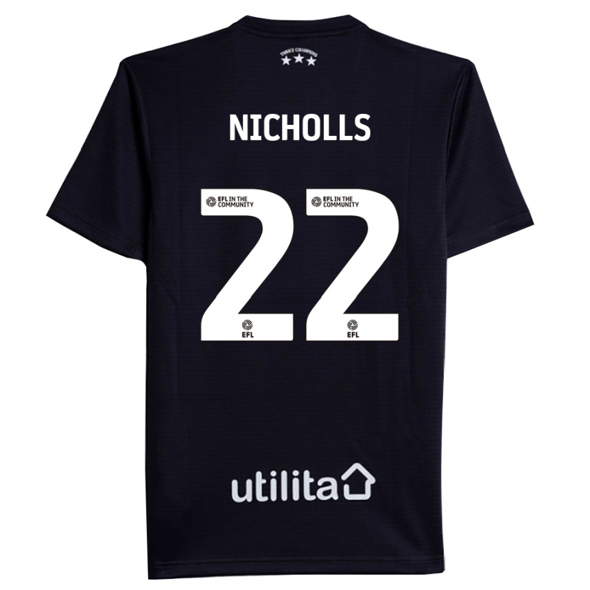 ילדים כדורגל לי ניקולס #22 שחור לבן חולצת שוער 2025/26