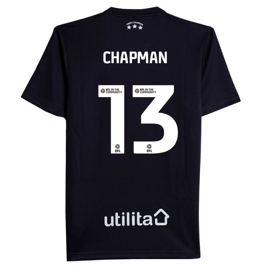 ילדים כדורגל ג'ייקוב צ'פמן #13 שחור לבן חולצת שוער 2025/26