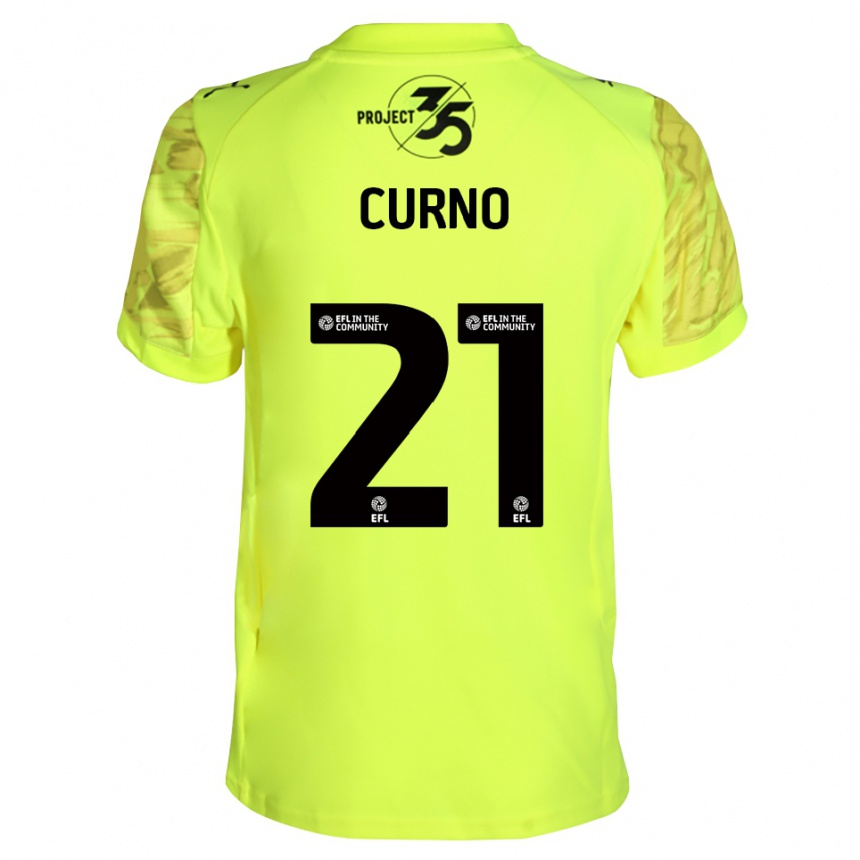 ילדים כדורגל מאדי קורנו #21 שחור ירוק פלורסנט חולצת שוער 2025/26