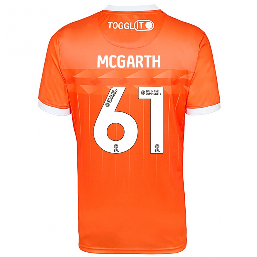 ילדים כדורגל Ethan McGarth #61 לבן כתום חולצת שוער 2025/26