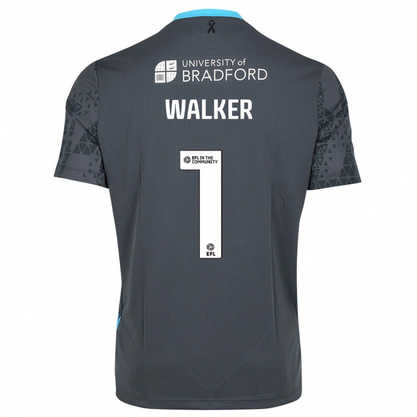 ילדים כדורגל Sam Walker #1 אפור שחור חולצת שוער 2025/26