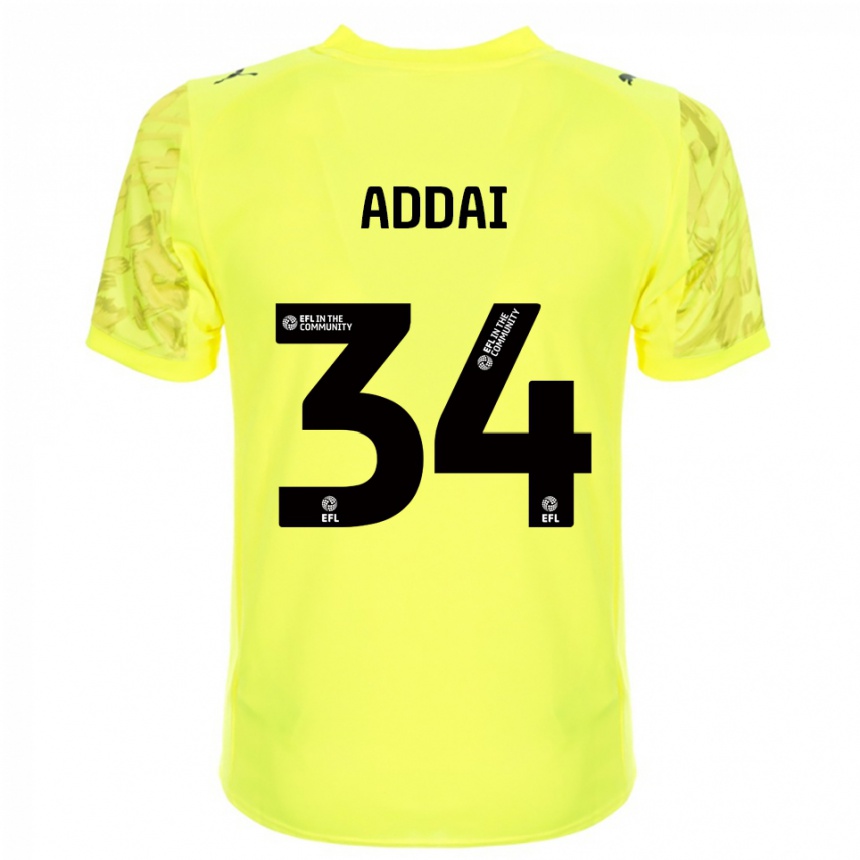 ילדים כדורגל קורי אדאי #34 שחור צהוב חולצת שוער 2025/26