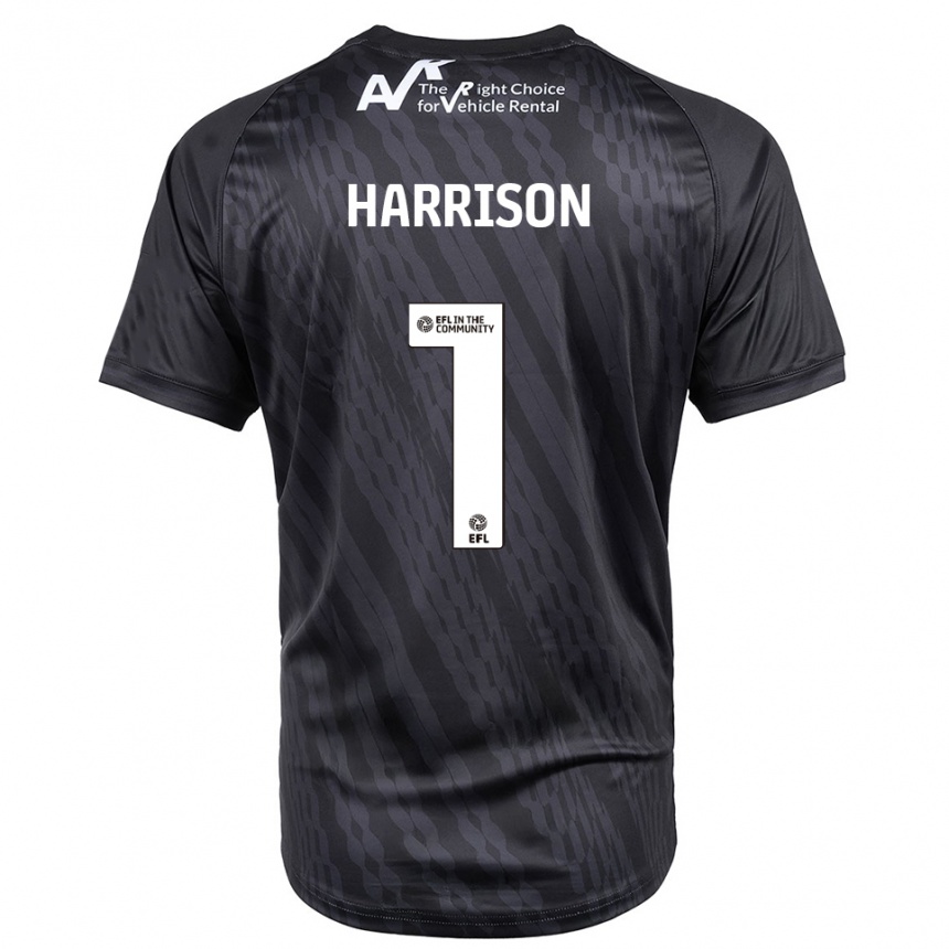 ילדים כדורגל אלי הריסון #1 שחור לבן חולצת שוער 2025/26