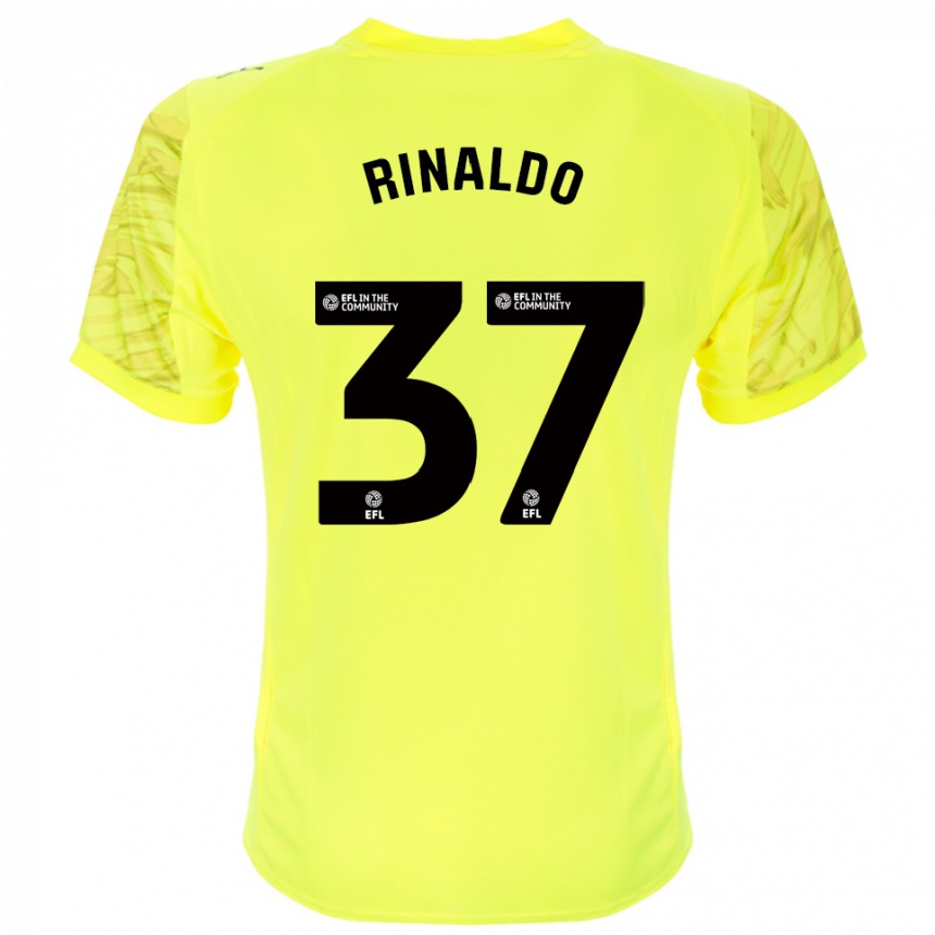 ילדים כדורגל אשטון רינאלדו #37 שחור צהוב חולצת שוער 2025/26