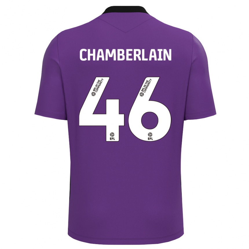 ילדים כדורגל הריסון צ׳מברליין #46 לבן סגול חולצת שוער 2025/26