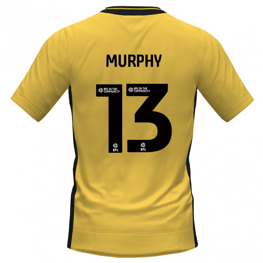 ילדים כדורגל Joe Murphy #13 שחור צהוב חולצת שוער 2025/26
