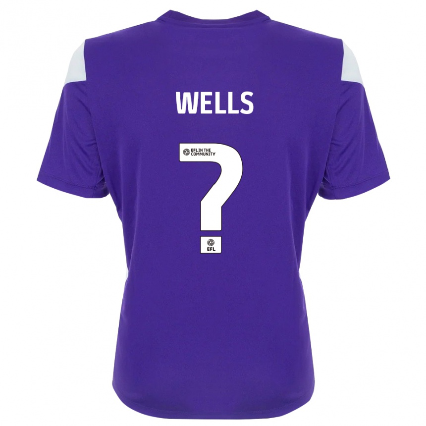 ילדים כדורגל Liv Wells #0 לבן סגול חולצת שוער 2025/26