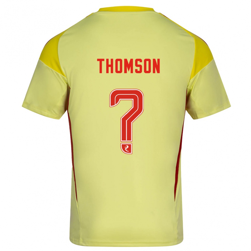 ילדים כדורגל Ethan Thomson #0 אדום צהוב חולצת שוער 2025/26