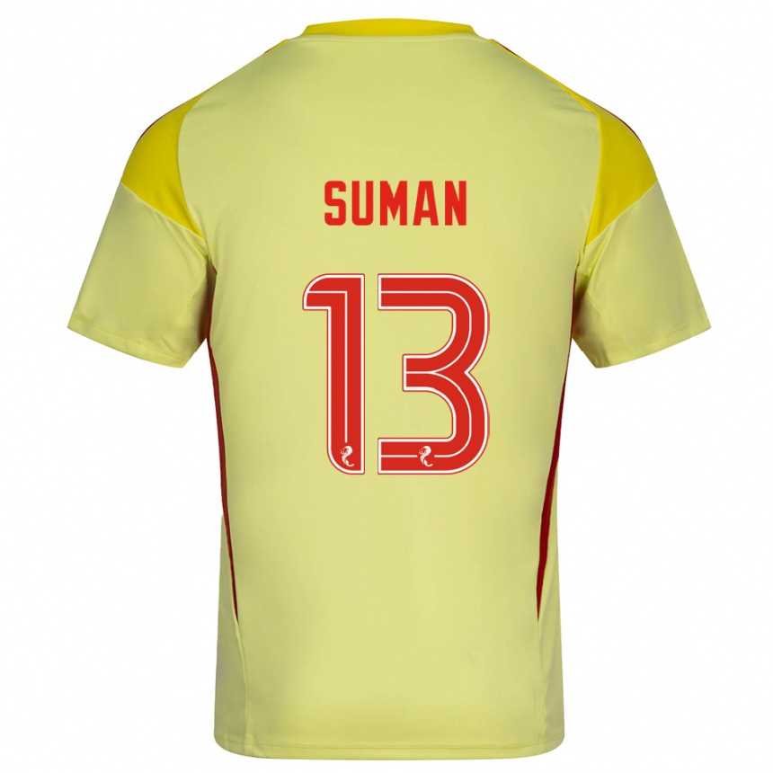 ילדים כדורגל ניקולס סומאן #13 אדום צהוב חולצת שוער 2025/26