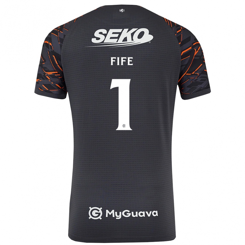 ילדים כדורגל ג'נה פייף #1 אפור כהה חולצת שוער 2025/26