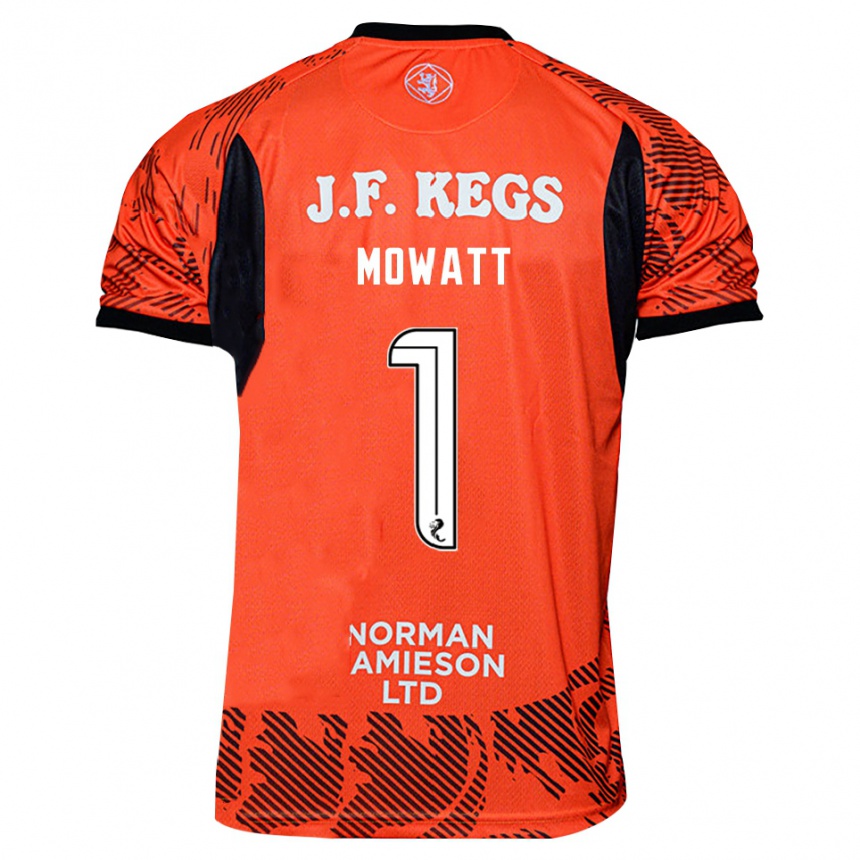 ילדים כדורגל בת' מוואט #1 שחור כתום חולצת שוער 2025/26