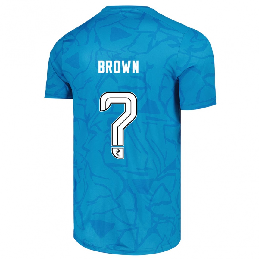 ילדים כדורגל Fraser Brown #0 לבן כחול חולצת שוער 2025/26