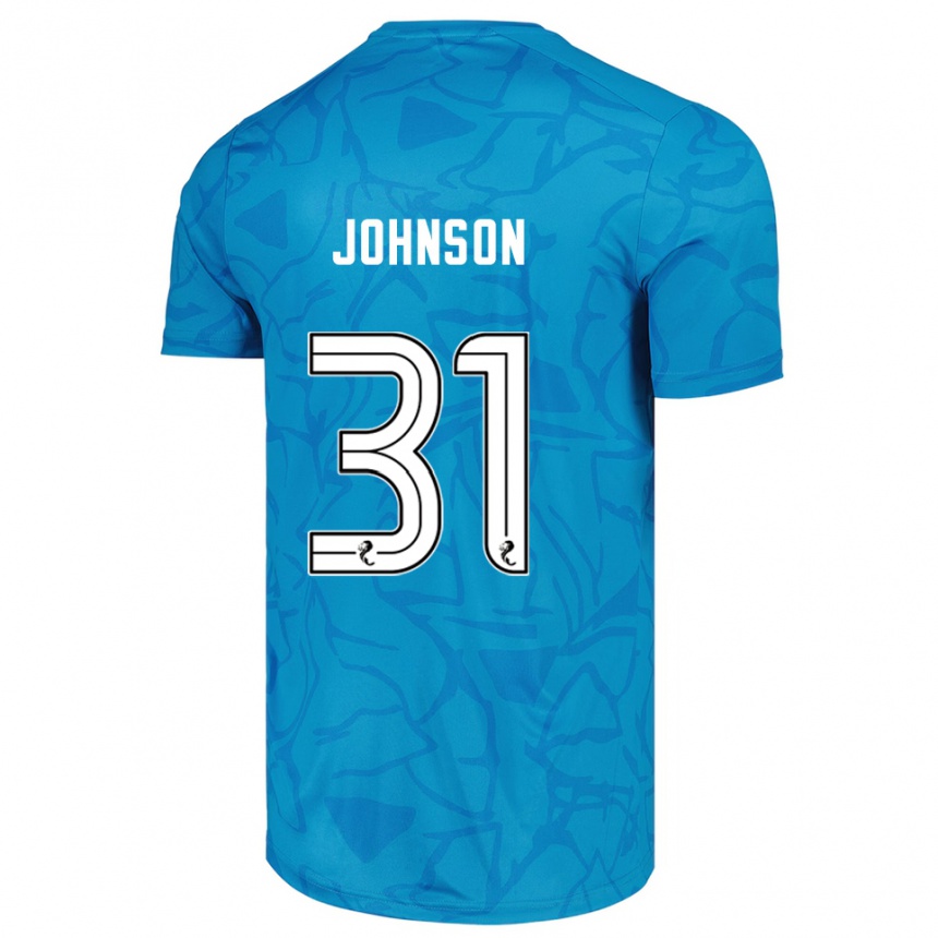 ילדים כדורגל מוראי ג'ונסון #31 לבן כחול חולצת שוער 2025/26
