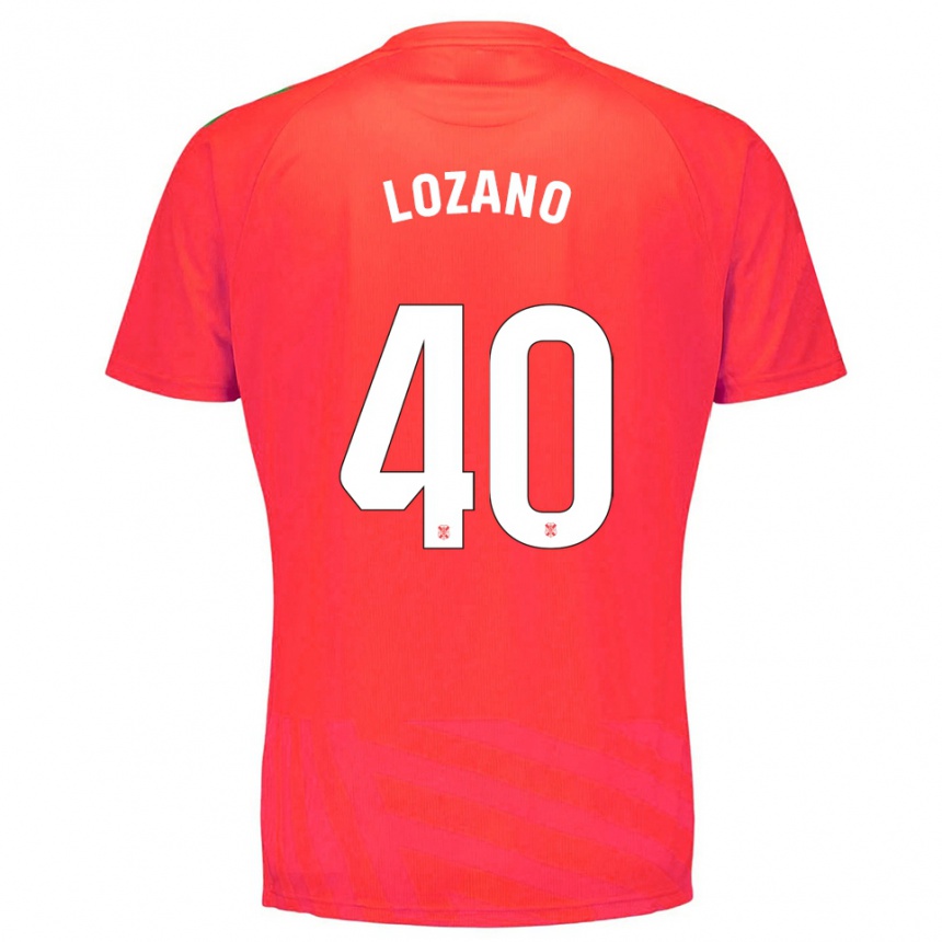 ילדים כדורגל Gabriel Lozano #40 אדום לבן חולצת שוער 2025/26