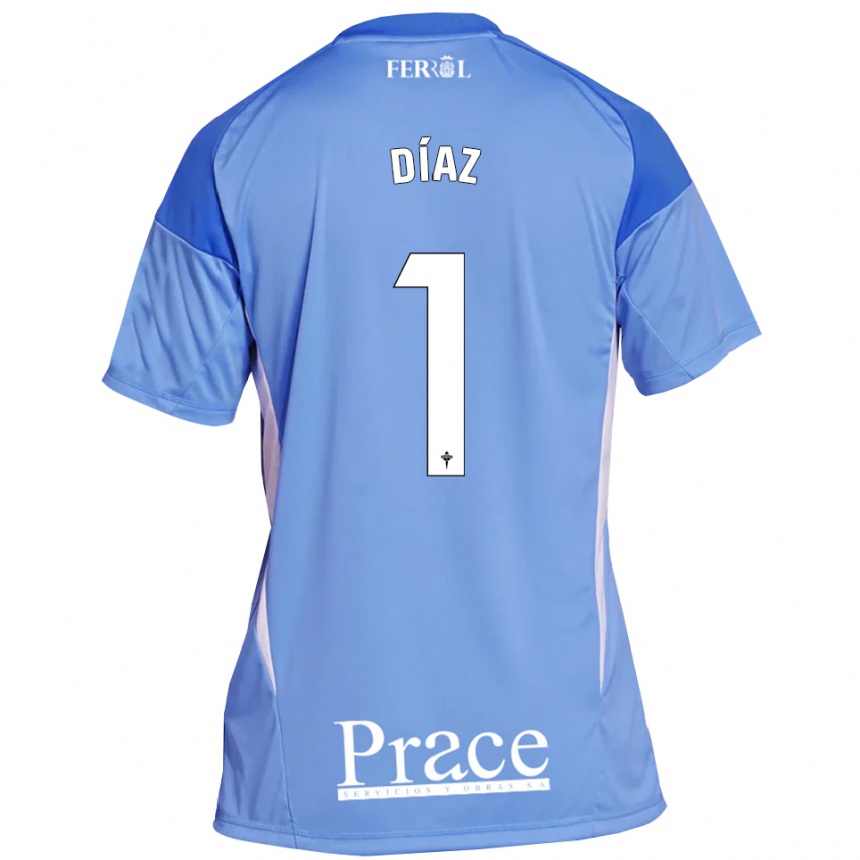 ילדים כדורגל לוקס דיאס #1 כחול בהיר לבן חולצת שוער 2025/26