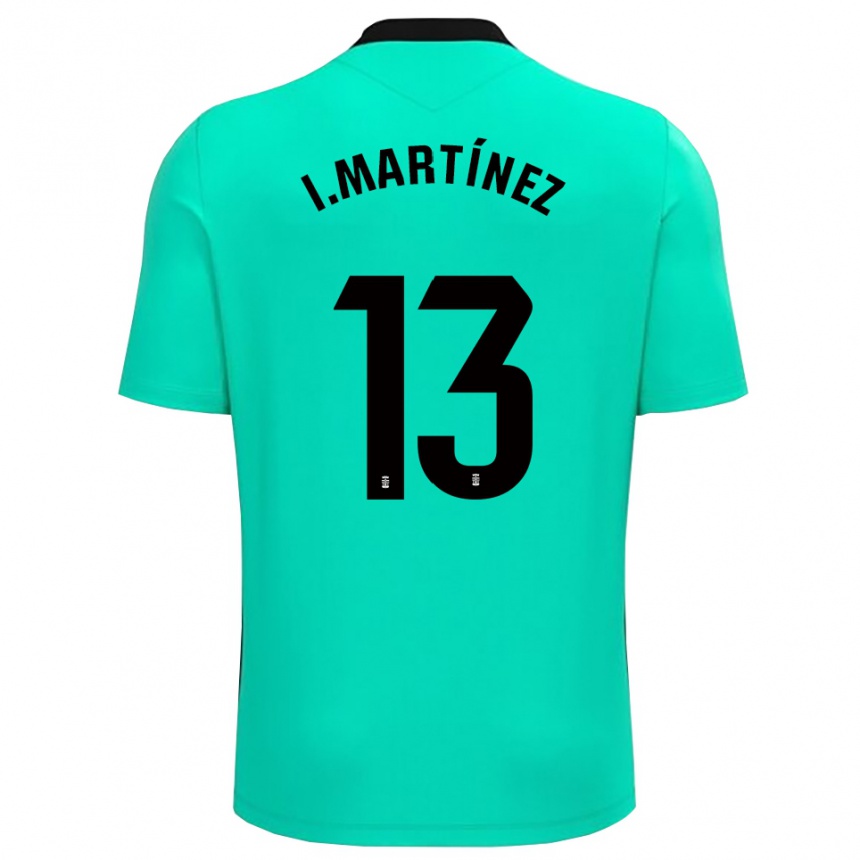 ילדים כדורגל Iván Martínez #13 ירוק שחור חולצת שוער 2025/26