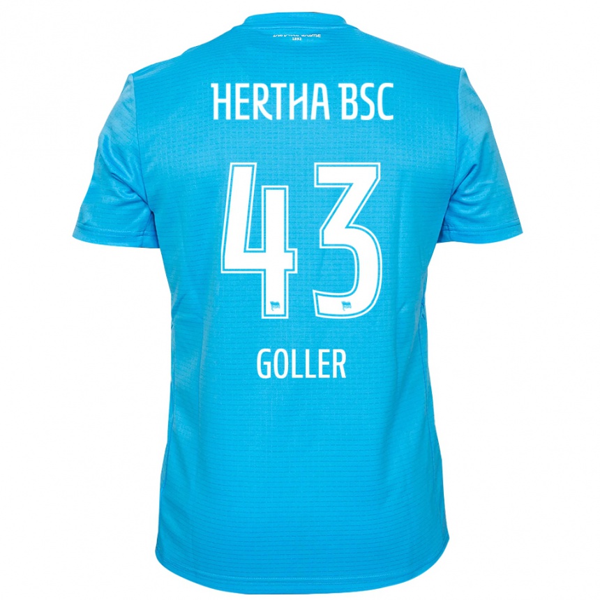 ילדים כדורגל טים גולר #43 כחול בהיר לבן חולצת שוער 2025/26