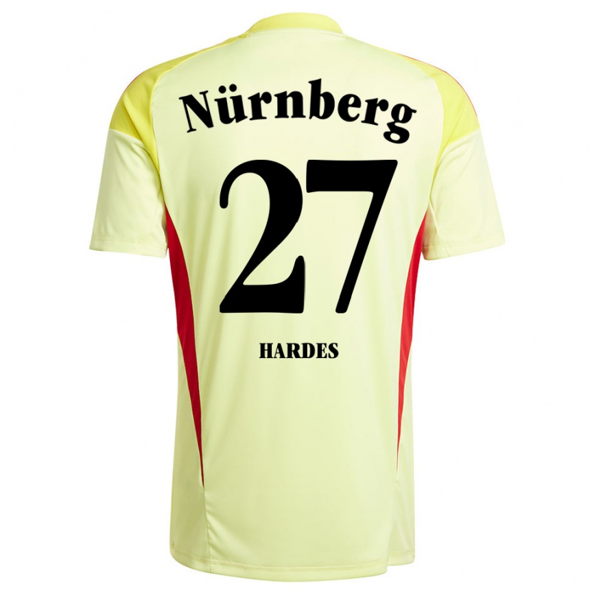 ילדים כדורגל Aaron Hardes #27 צהוב שחור חולצת שוער 2025/26