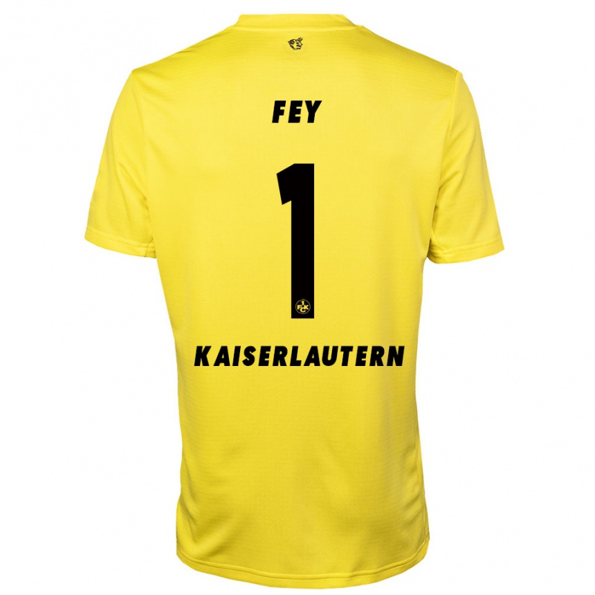 ילדים כדורגל Tyler Fey #1 צהוב שחור חולצת שוער 2025/26